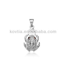Cute silver frog pendant 925 sterling silver pendant wholesale